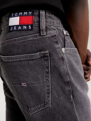 Calça jeans preta desbotada Austin Slim Tapered