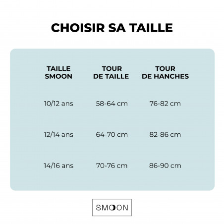 Smoon Maillot de bain menstruel de natation noir adolescente