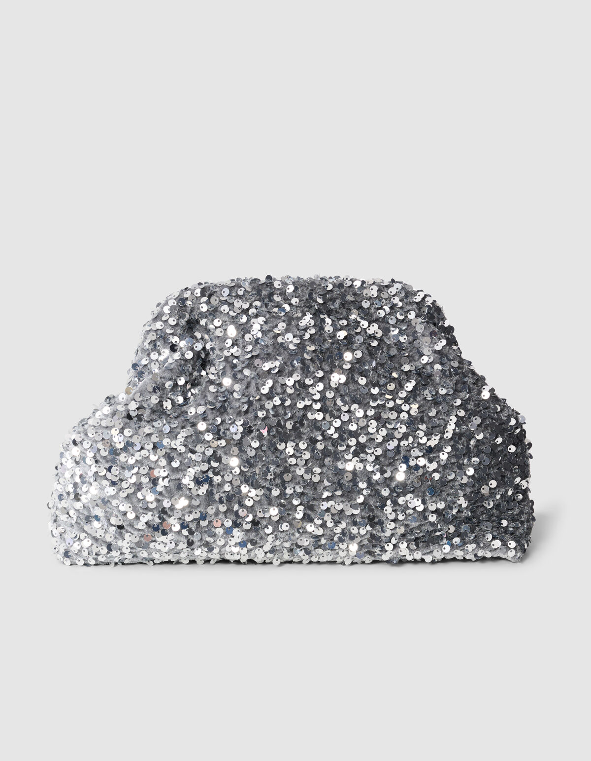 Sequin Clutch Zilver