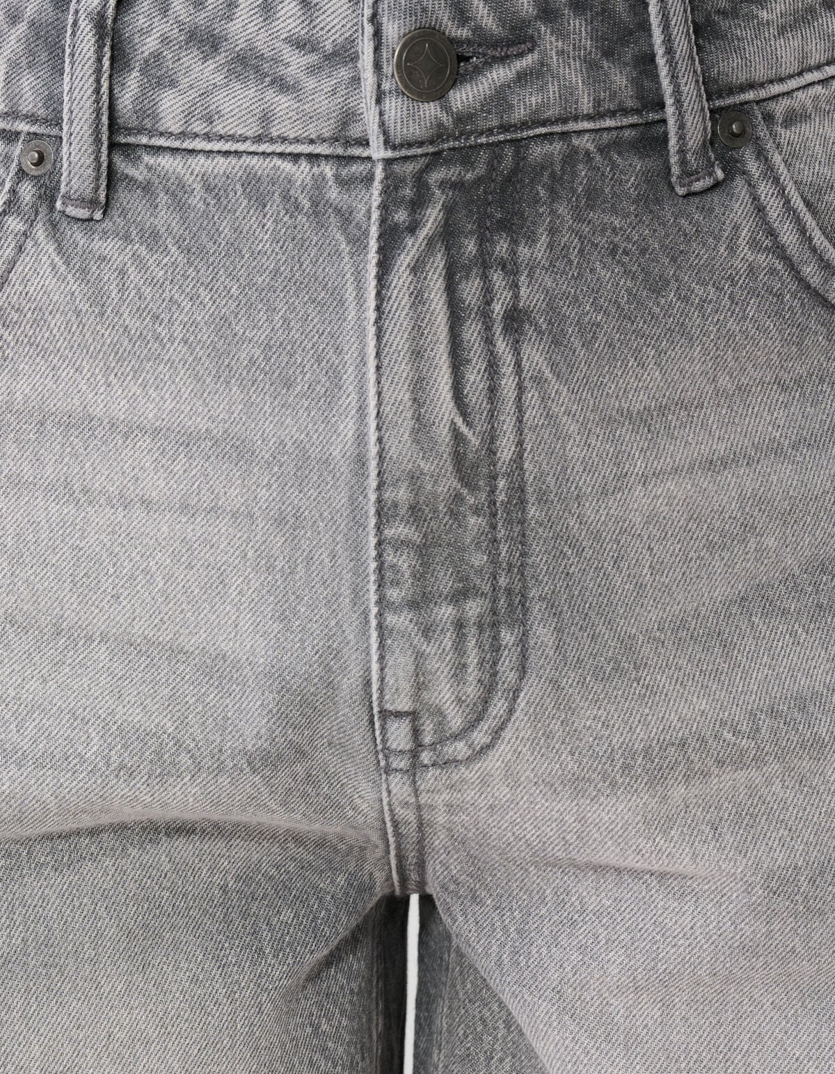 Relaxed Fit Denim Short Grijs