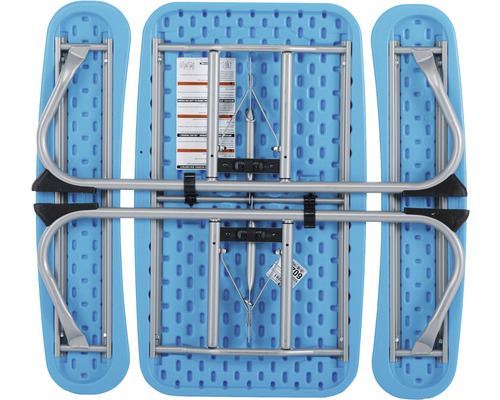 Lifetime 4-zits kleutermeubelset bestaande uit: 2 banken, tafel, blauw kunststof
