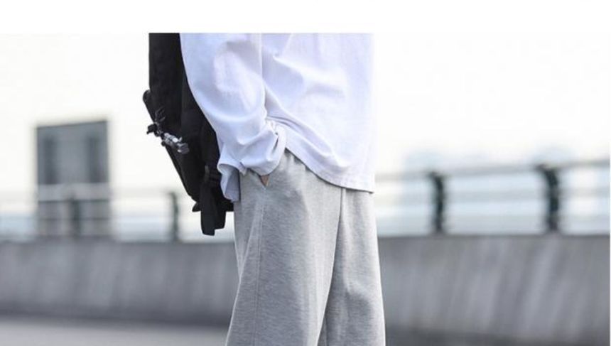 Sinlarity - Halfhoge effen cropped harem-joggingbroek
