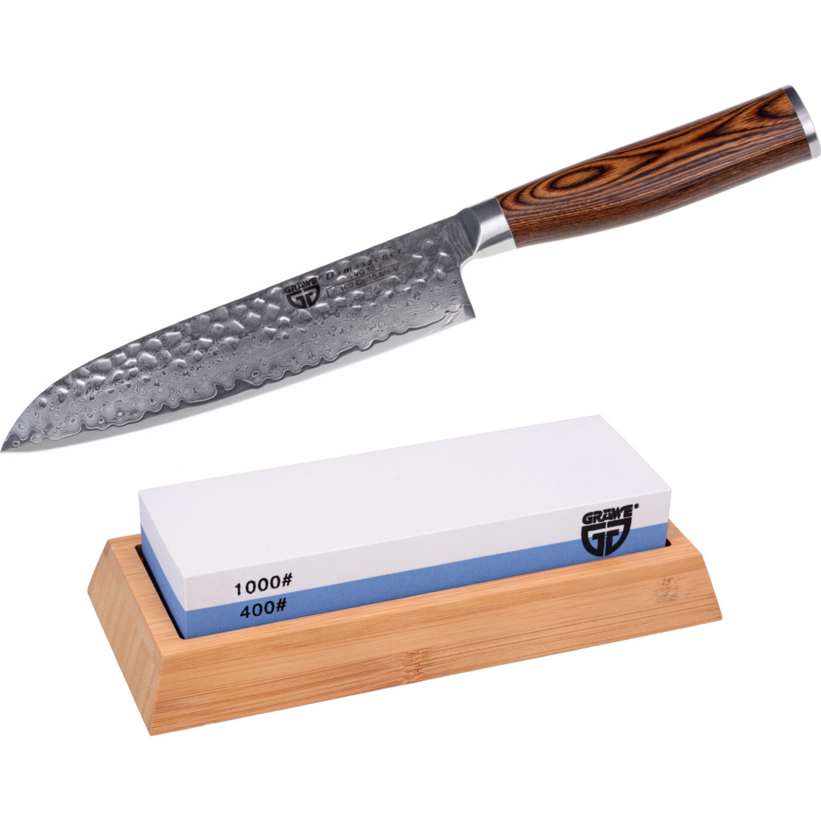 GRÄWE Damastmesser-Set HAMMERSCHLAG