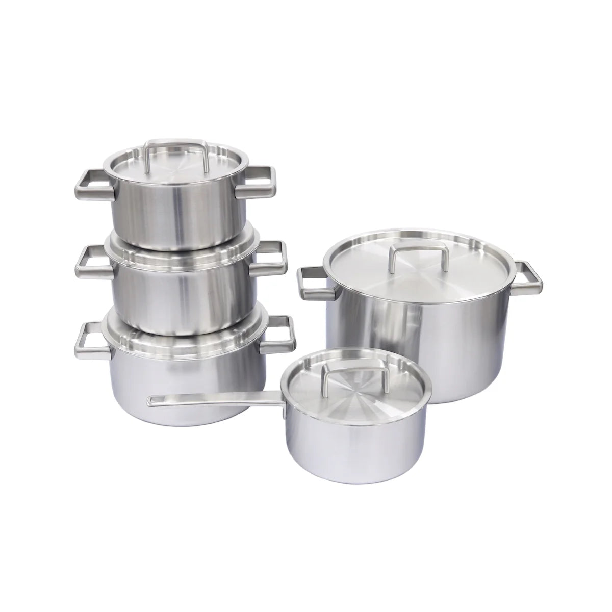 Habonne King Pannenset 5 delig RVS