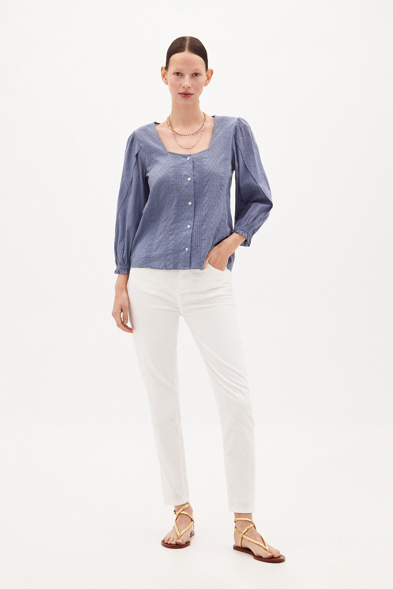 Calça jeans Jade Slim - Branca