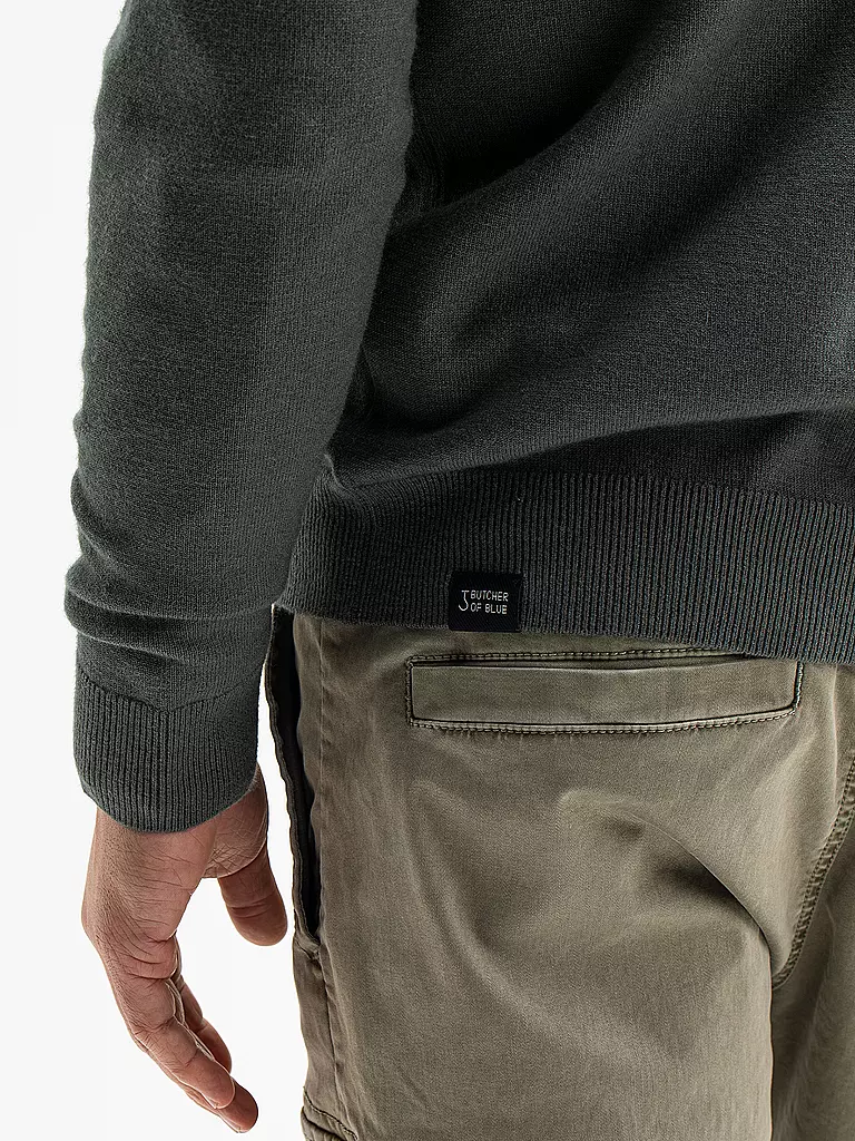 BUTCHER OF BLUE Troyer Pullover CLIFDEN grau