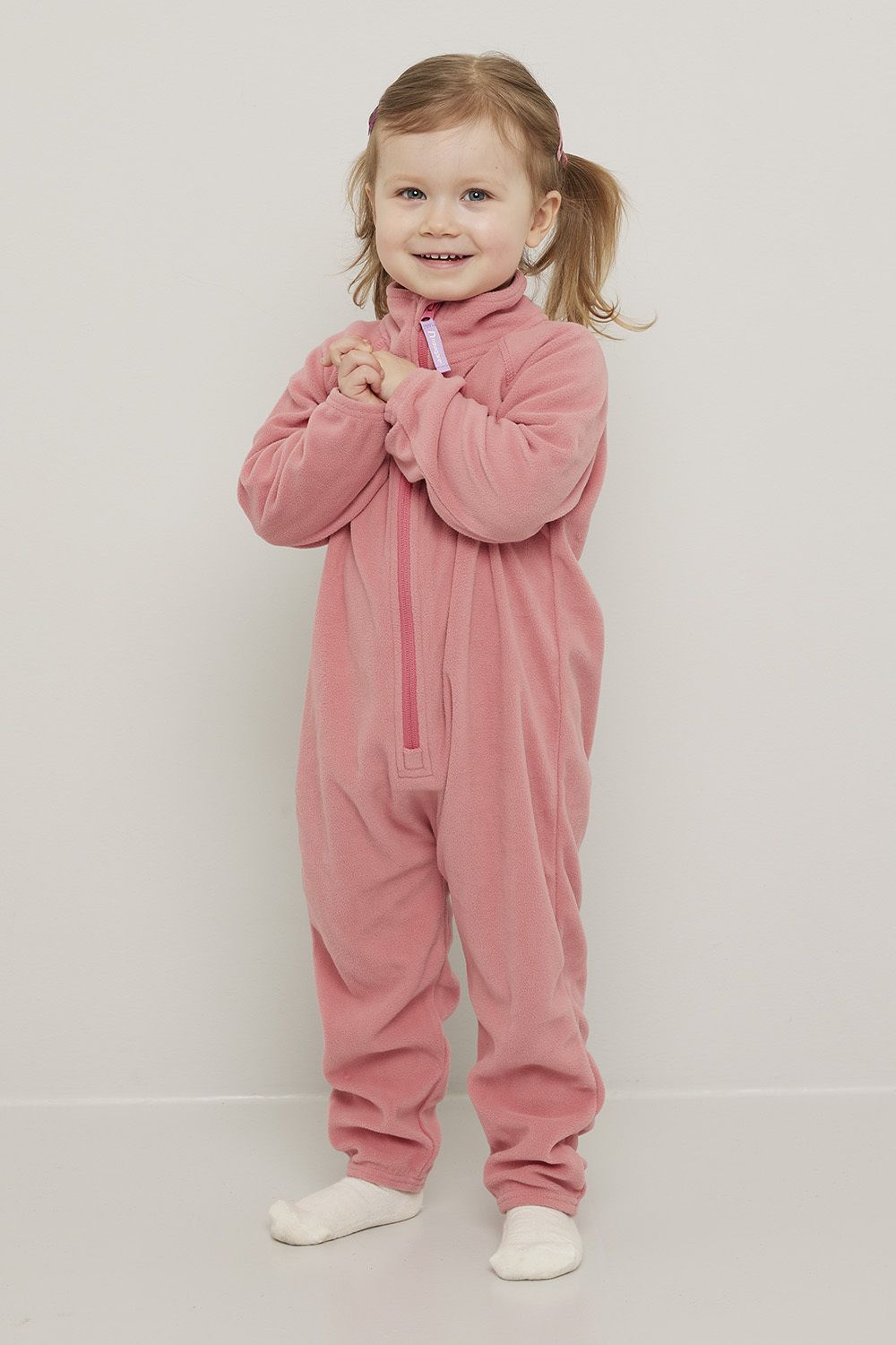 Fleecedress med broderi
