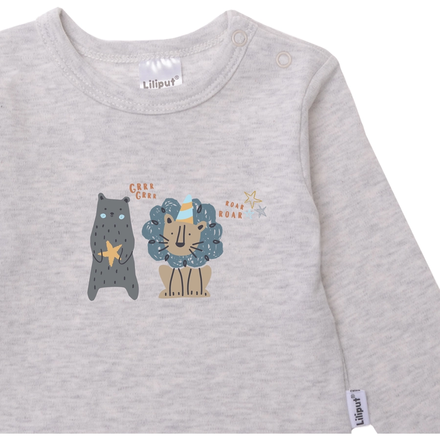 Liliput Langarmshirts grau-weiss
