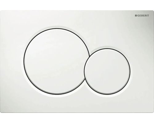GEBERIT Sigma 01 bedieningsplaat, glanzend wit / drukknop, glanzend wit 115.770.11.5