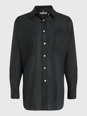 Camisa oversized com bolso de voile