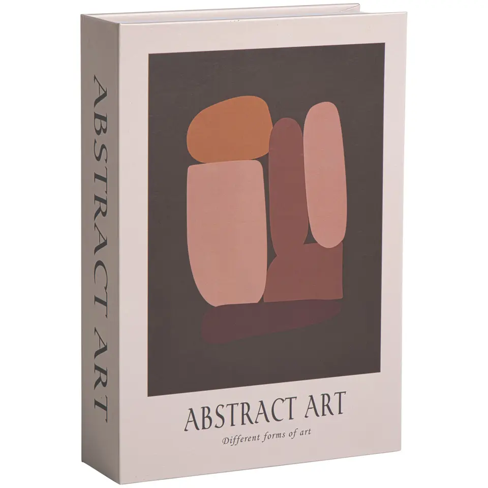 Opbergboek Abstract Art - beige - 5x23x16 cm