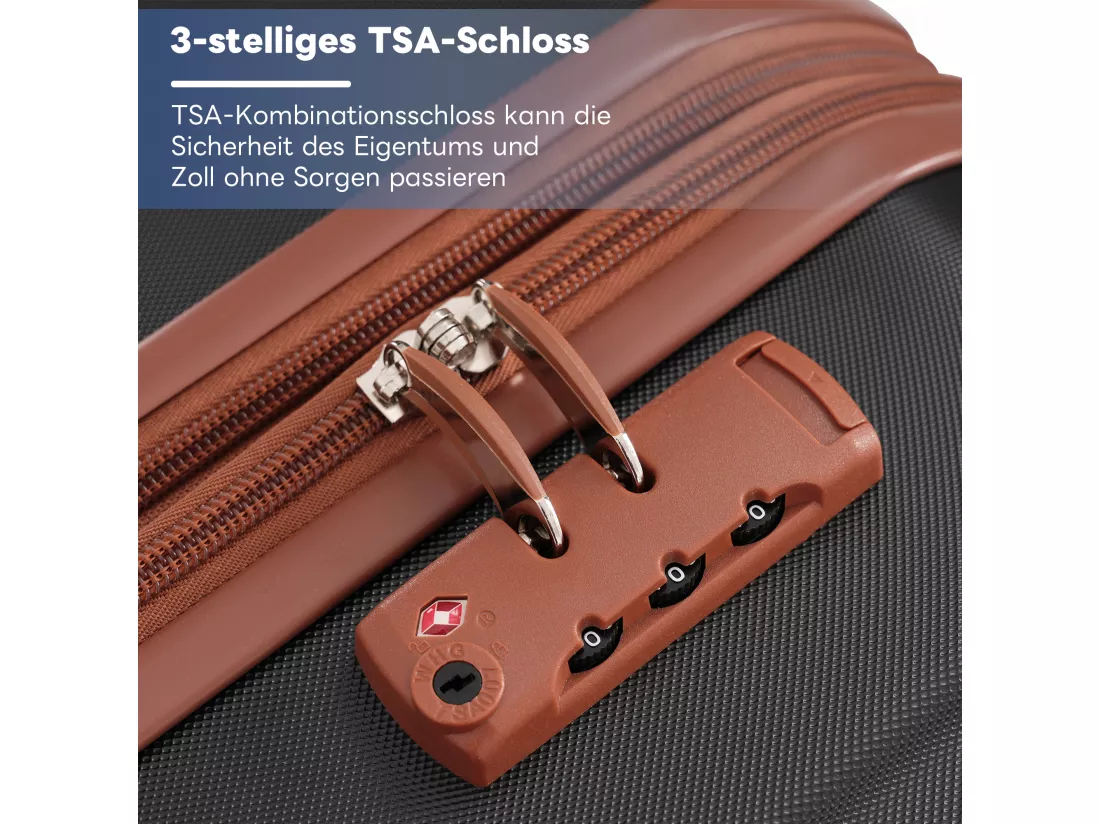 Bagage à main de 4 pièces 14&20&24&28 pouces– bagage à coque rigide - Avec poignées télescopiques en métal - bleu