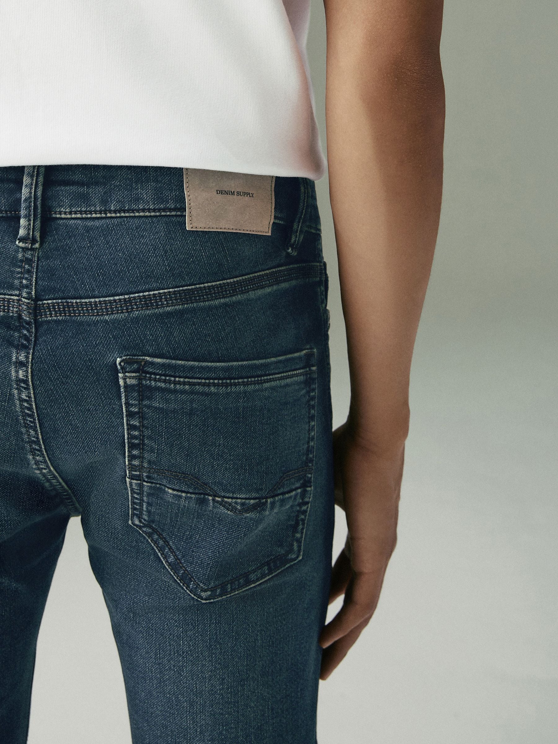 Vintage getint blauw - Strakke Pasvorm - Comfortabele stretchjeans