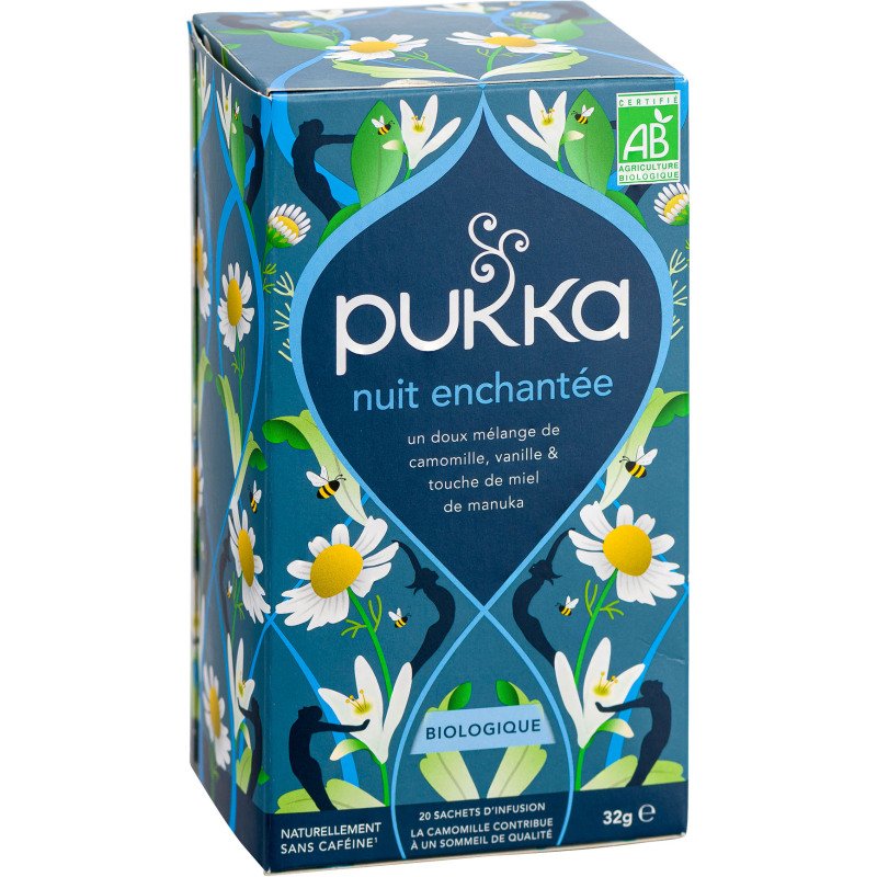 Infusion camomille, vanille et miel de Manuka Bio Pukka - Boîte de 20 sachets