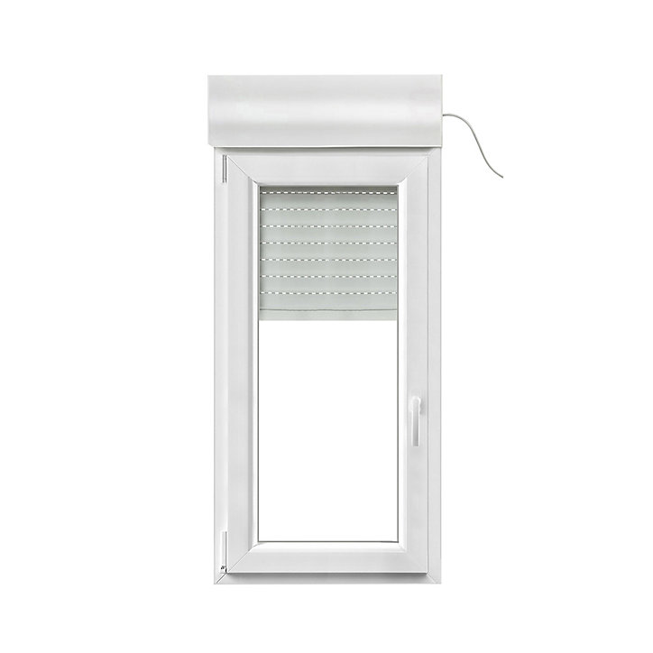 Fenêtre PVC 1 vantail oscillo-battant + volet roulant électrique GoodHome blanc - l.60 x h.115 cm, tirant gauche