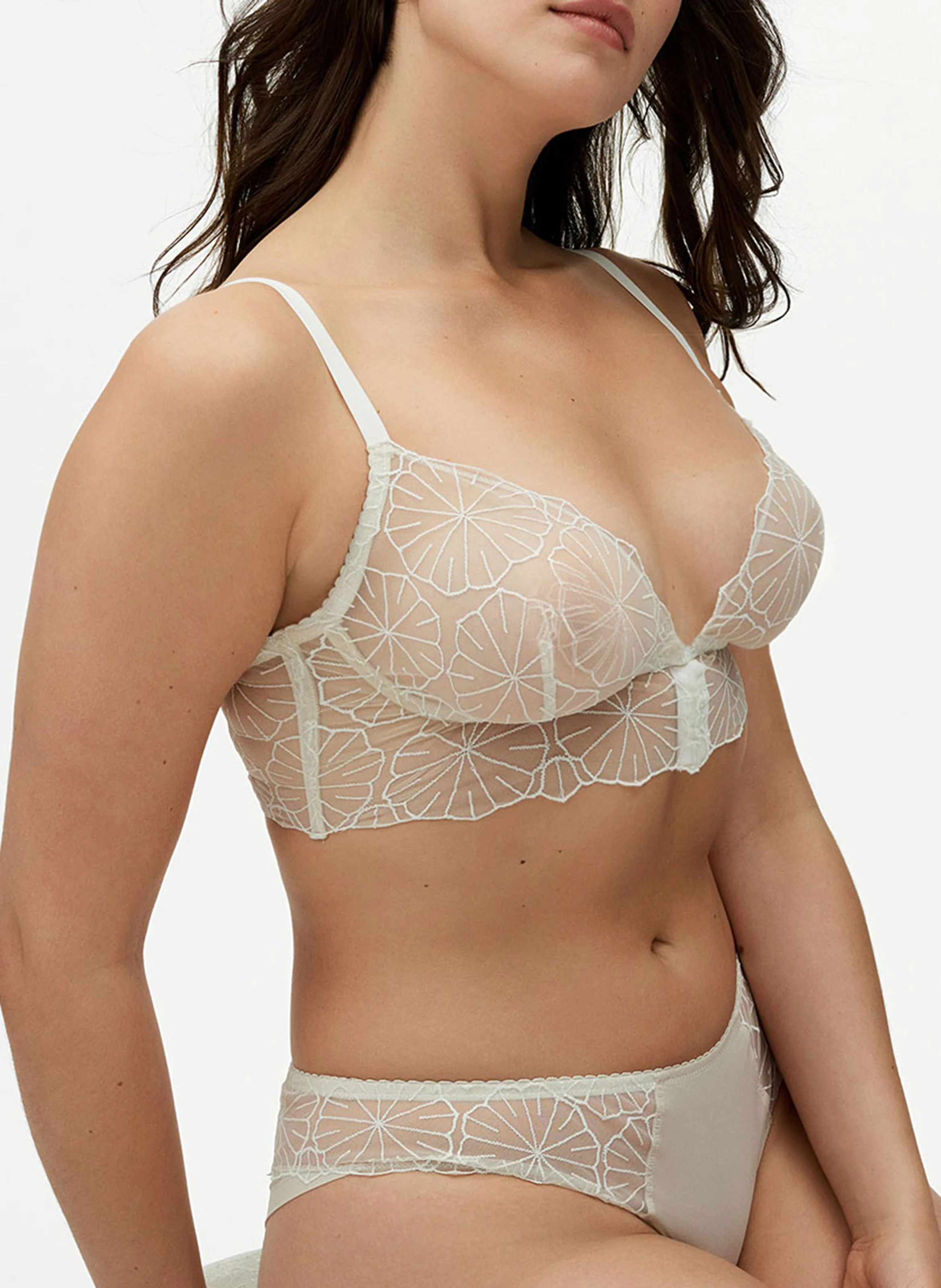 PAOLA - Soutien-gorge triangle en dentelle | Beige