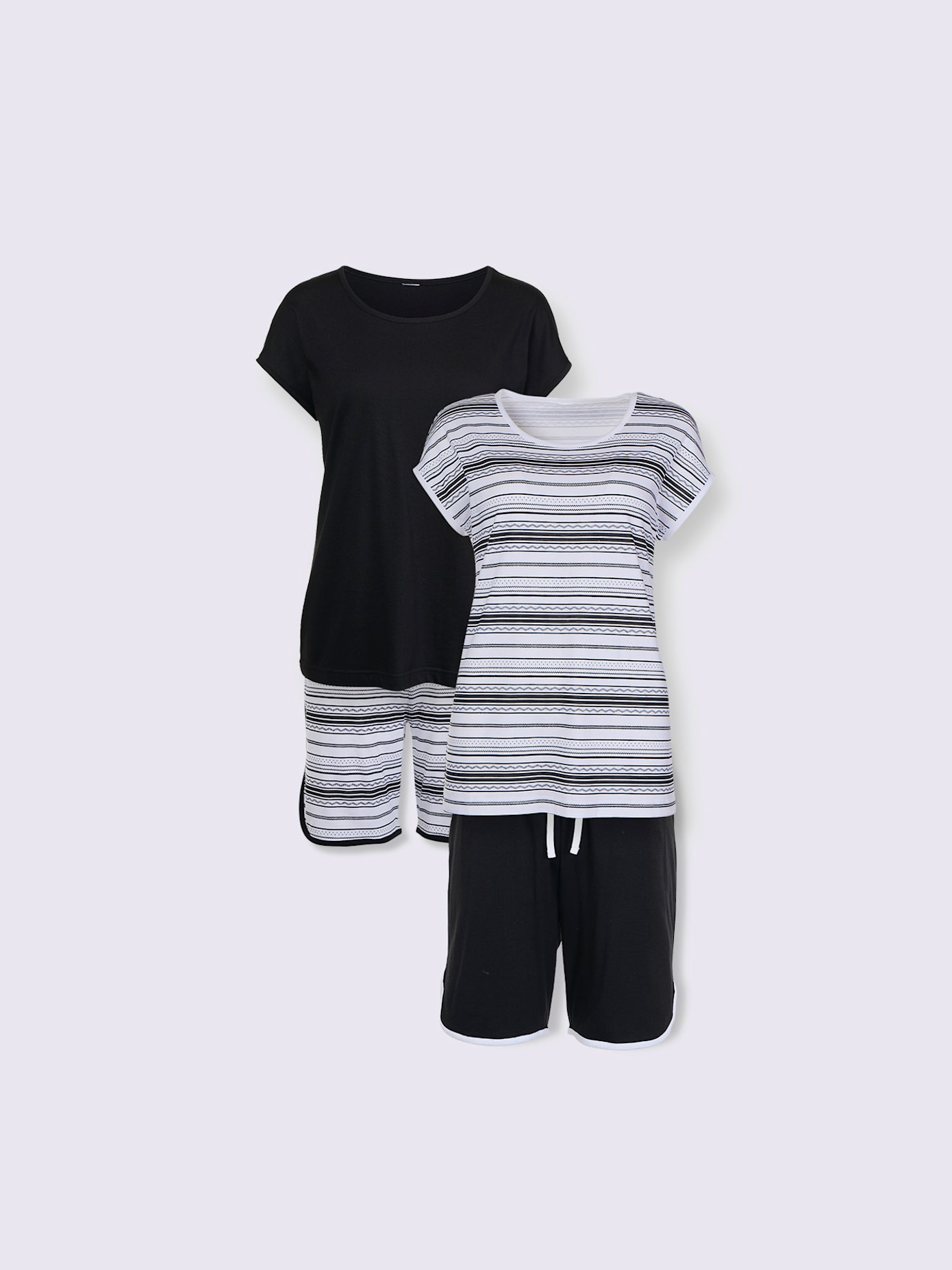 Pyjamas courts jersey fin