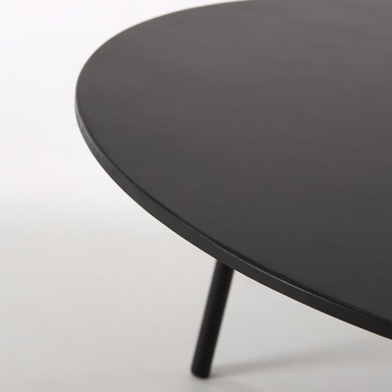 Table basse Mathis Ø 70 cm noire