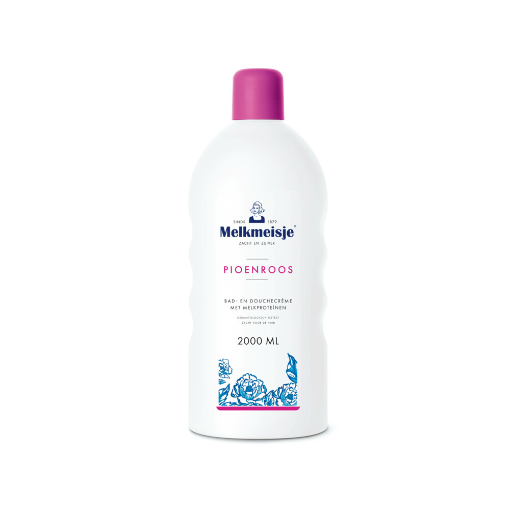 Melkmeisje Bad en Douche Crème Pioenroos2000 ml