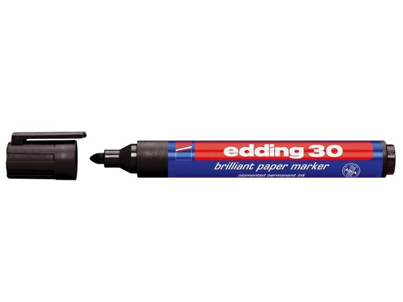 edding Permanent-Marker 30 Schwarz Papiermarker