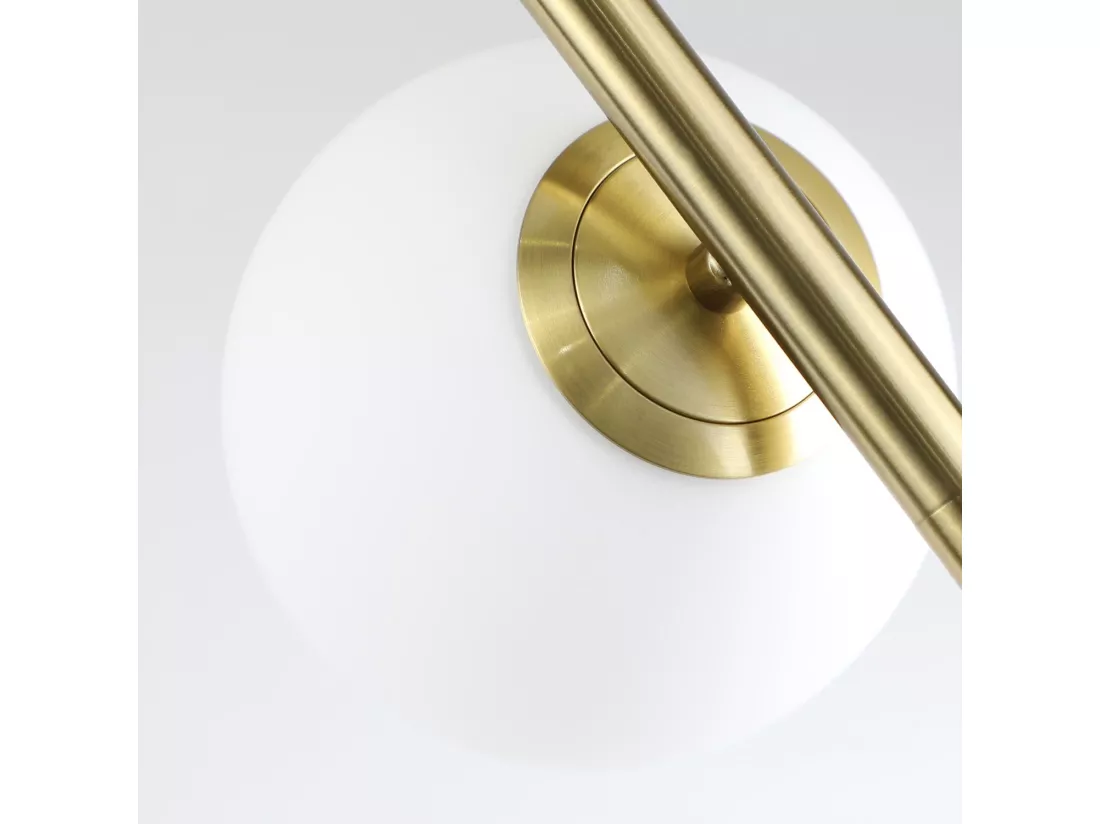 NETTLIFE Lampadaire Salon Moderne - Gold Design Lampadaire E27 Douille Lampe de sol avec interrupteur à pied -166cm