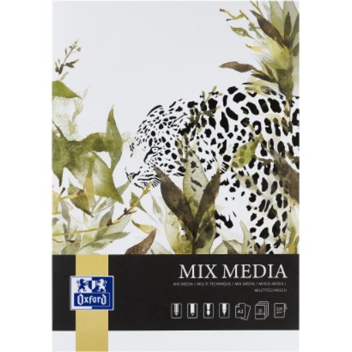 Bloc mixmedia Oxford art endosse 297x420 50p 225g uni