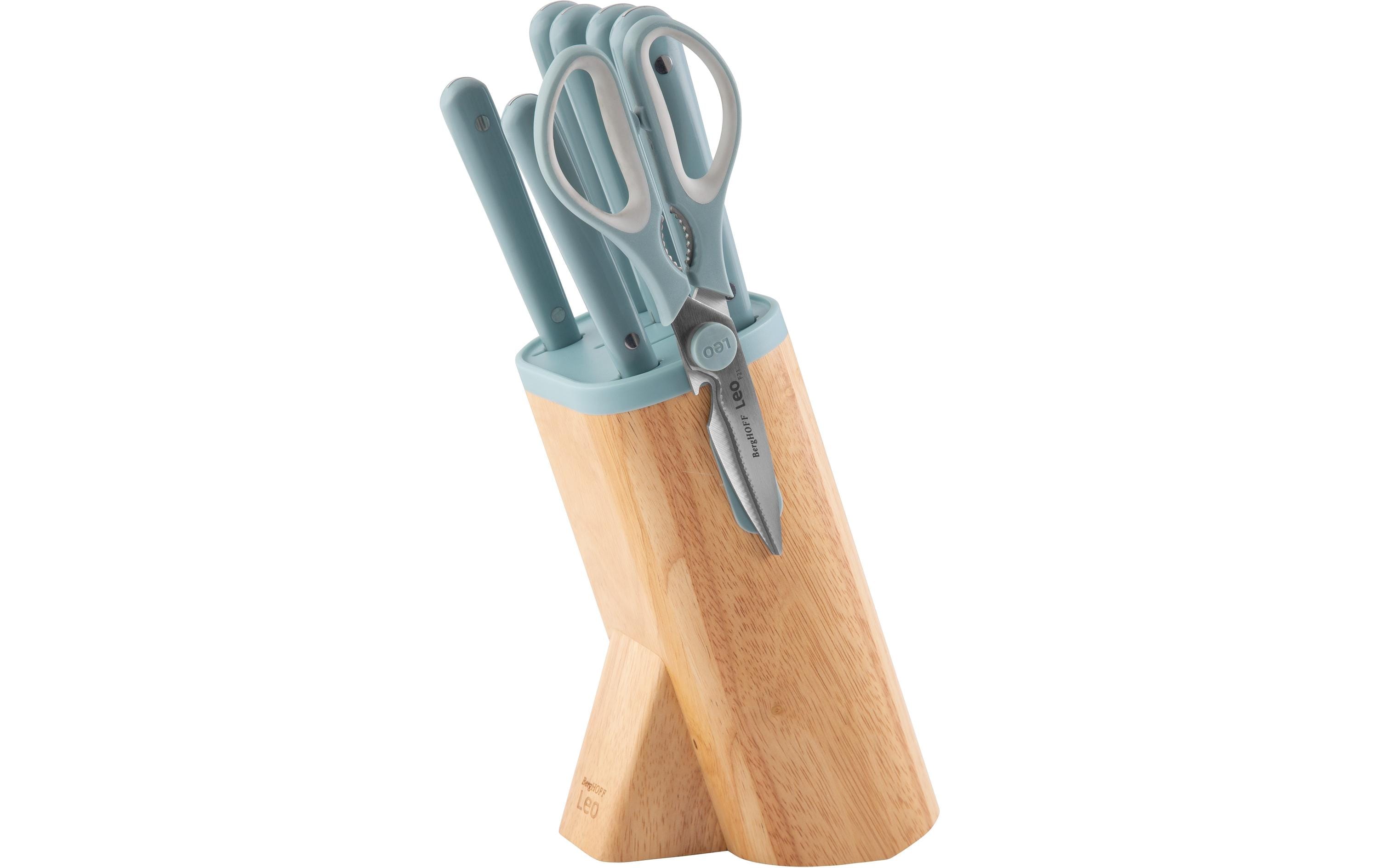 Messerblock-Set mit Messer Leo Slate 7-teilig, Grün7-tlg, Messerblock-Set Slate