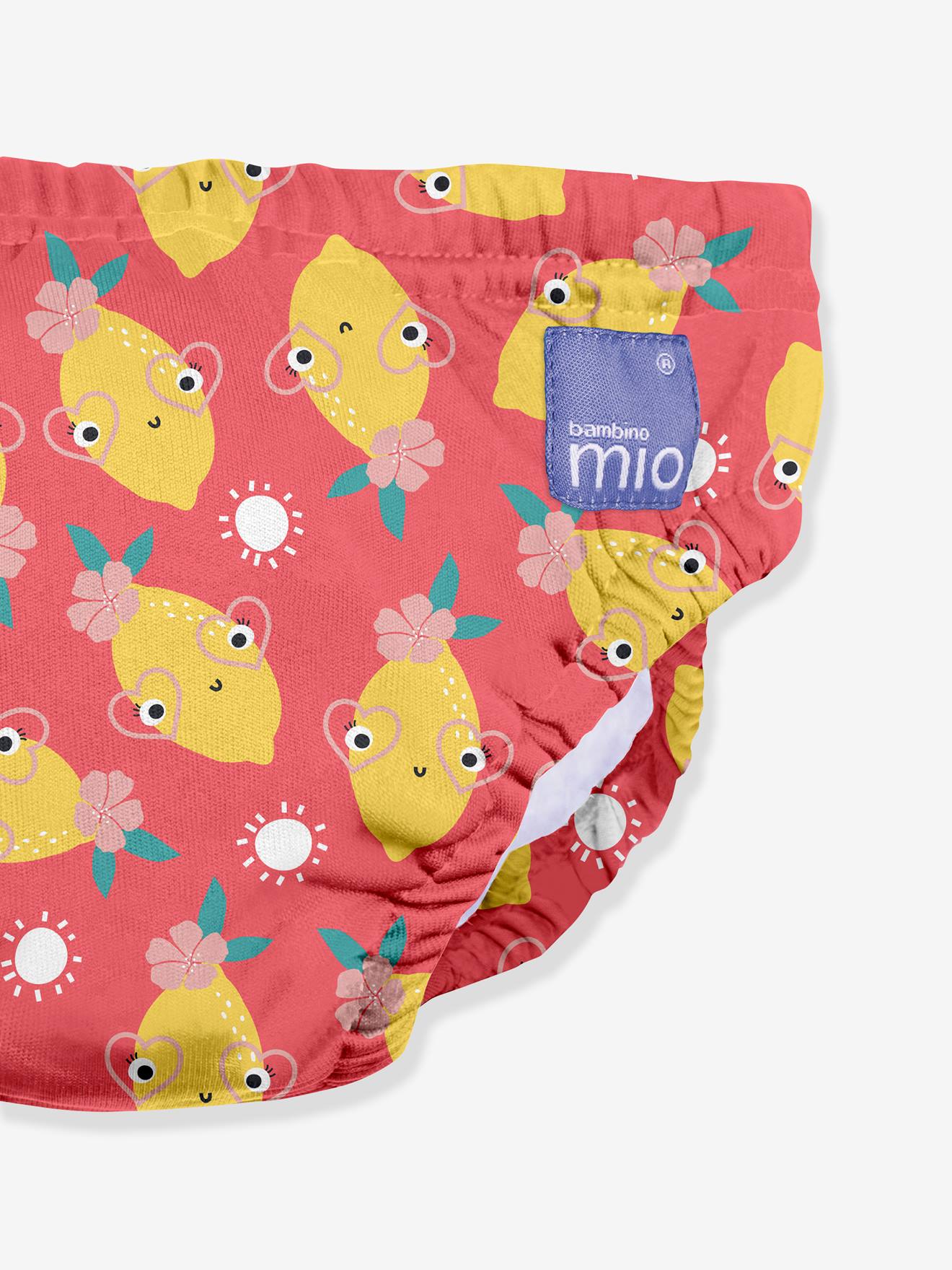 Fralda de natação lavável BAMBINO MIO, tamanho 2 anos ou mais, tamanho médio, branca bicolor/multicolorida.