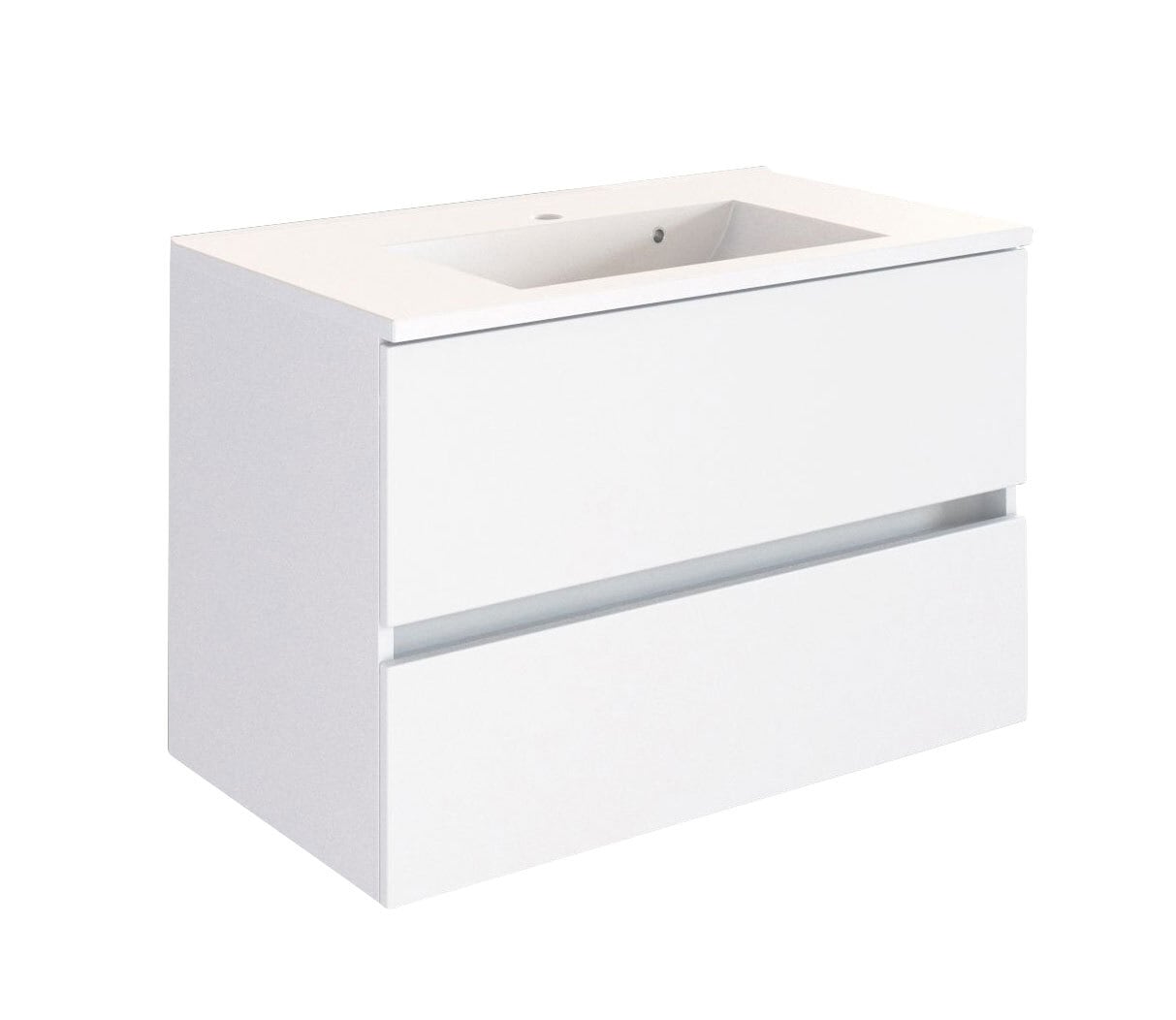 Waschtisch Baabe 80 x 56 cm grau / graphit NB matt