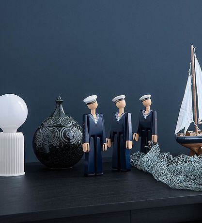 Kay Bojesen Tr?figur - Marine - 20,5 cm - MørkBl?/Hvid