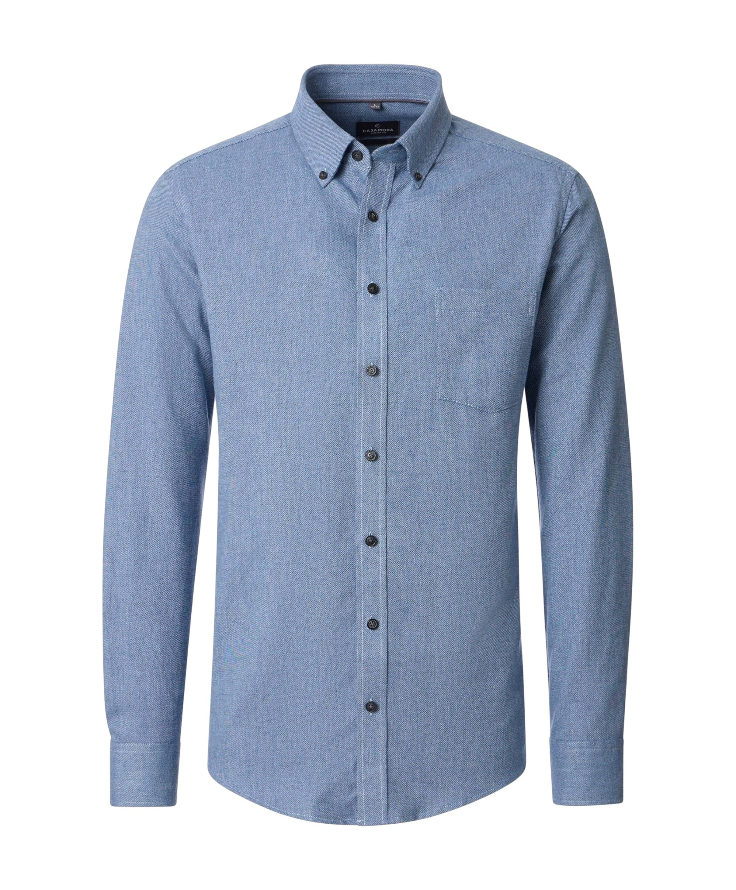 CASAMODA Heren overhemd lange mouw blauw