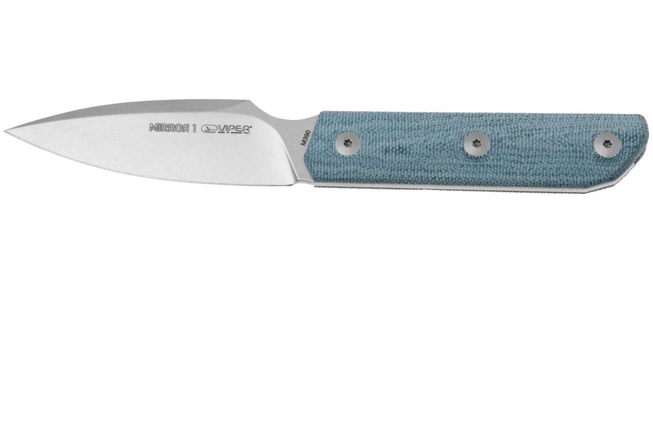 Viper Mirror 1 VT4060CD Böhler M390 Denim Canvas Micarta, vaststaand mes