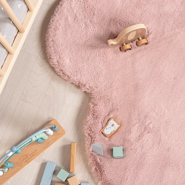 Kindervloerkleed - Huggy Wolk Roze | Super fluffy!