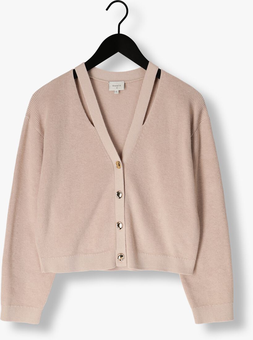 beige dante6 vest jeny rib knit cardigan