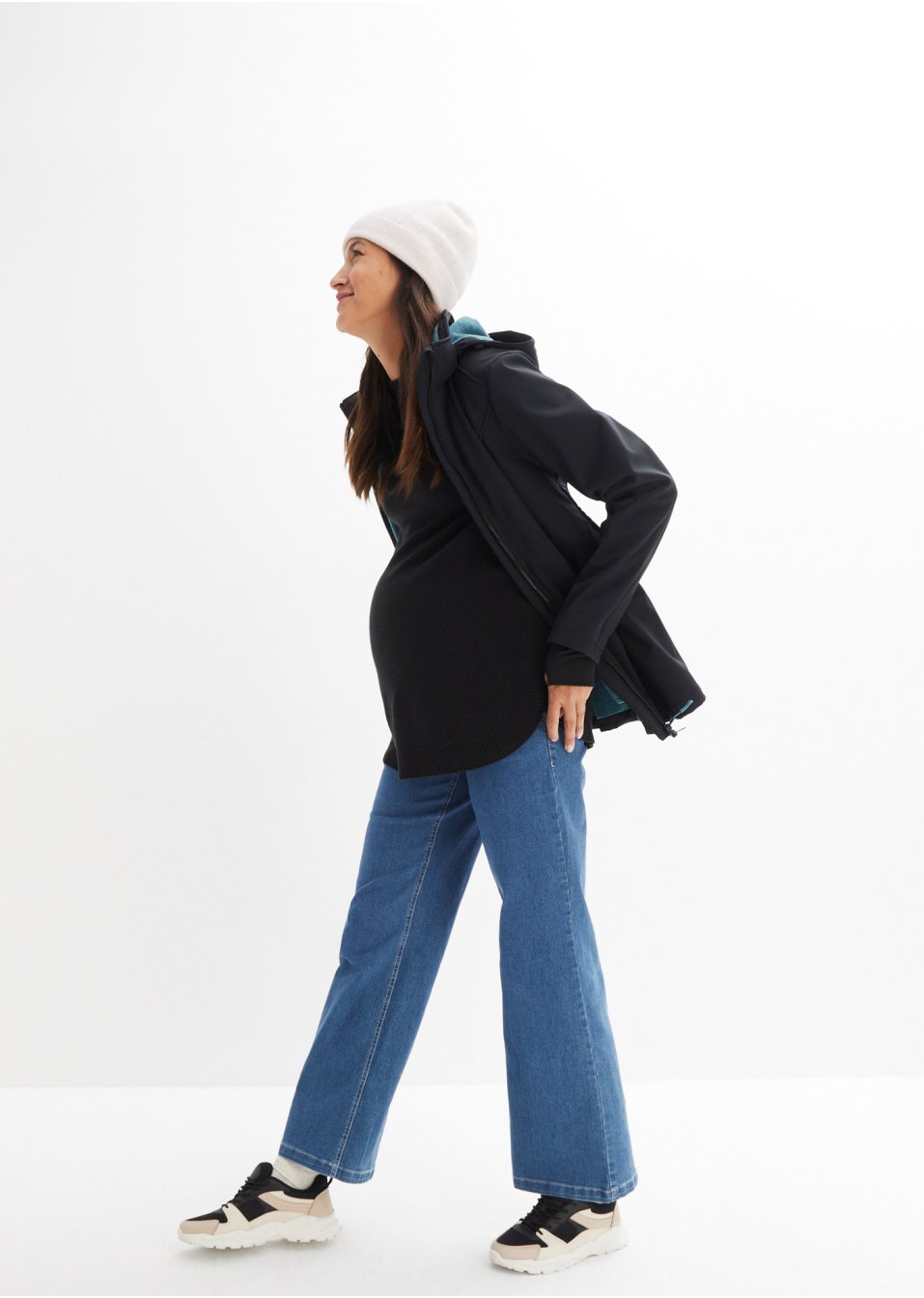 Veste longue softshell fonctionnelle avec polaire peluche