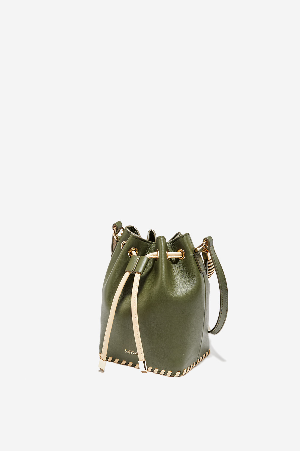 Mini leather bucket