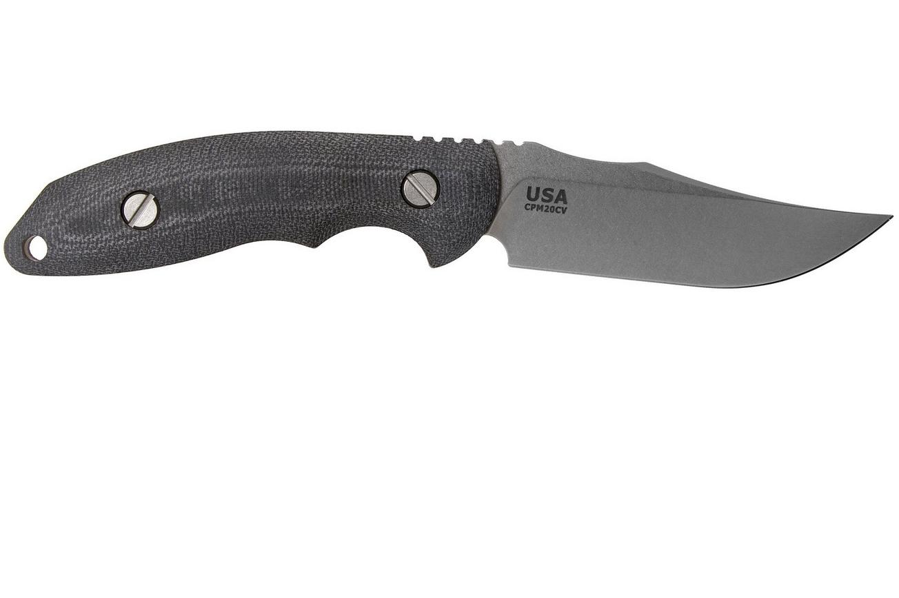 Rick Hinderer The Emmett, CPM 20CV, Black Micarta jachtmes
