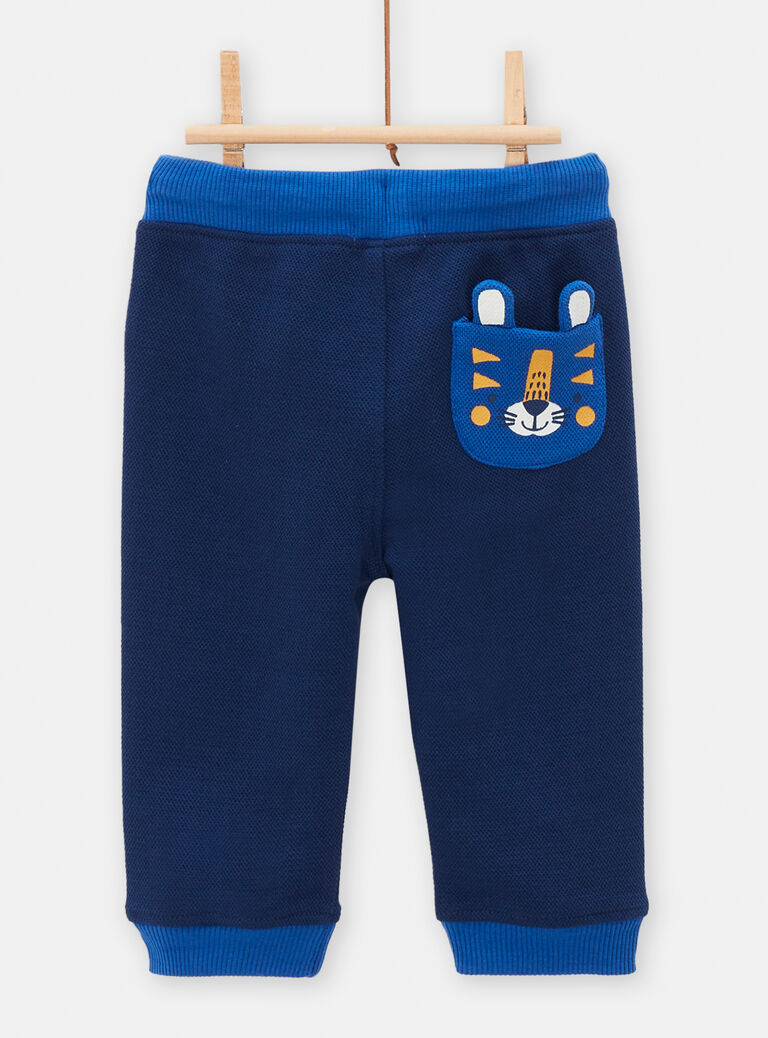 Jogging bleu encre avec motif tigre pour garçon