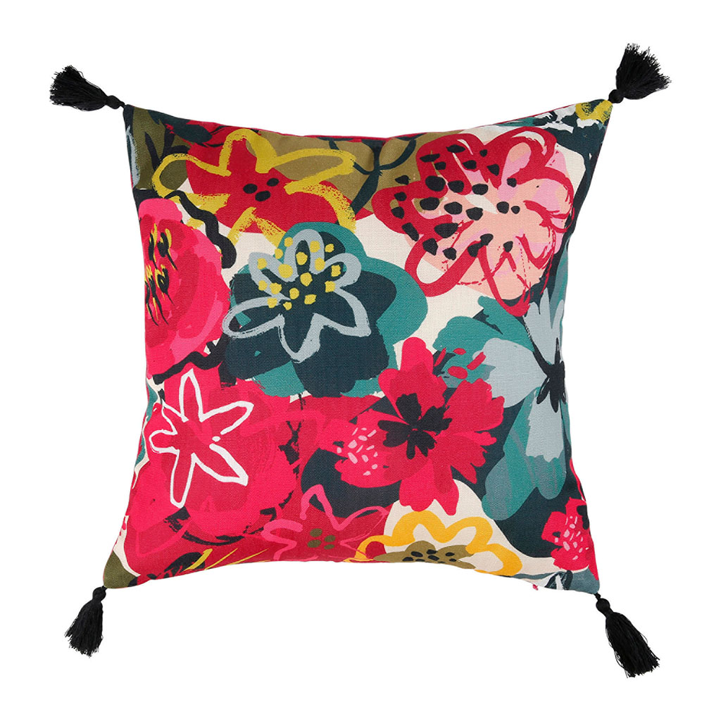 Housse de coussin polyester FLEURS 40x40cm