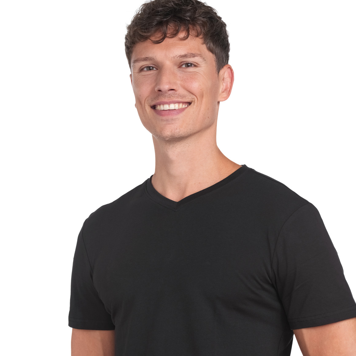 VanVaan 2 Herren T-Shirts mit V-Ausschnitt schwarz