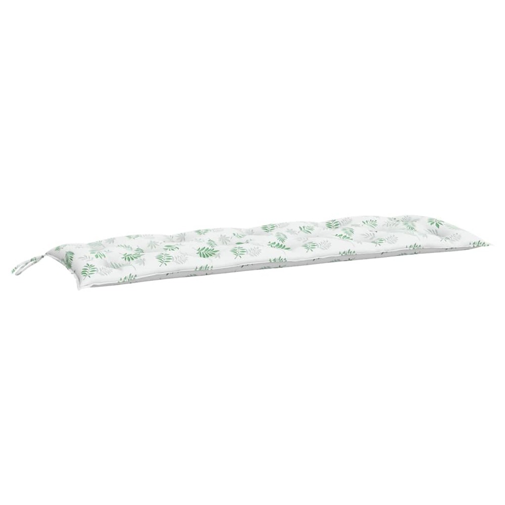 Coussins de banc de jardin lot de 2 motif de feuilles tissu