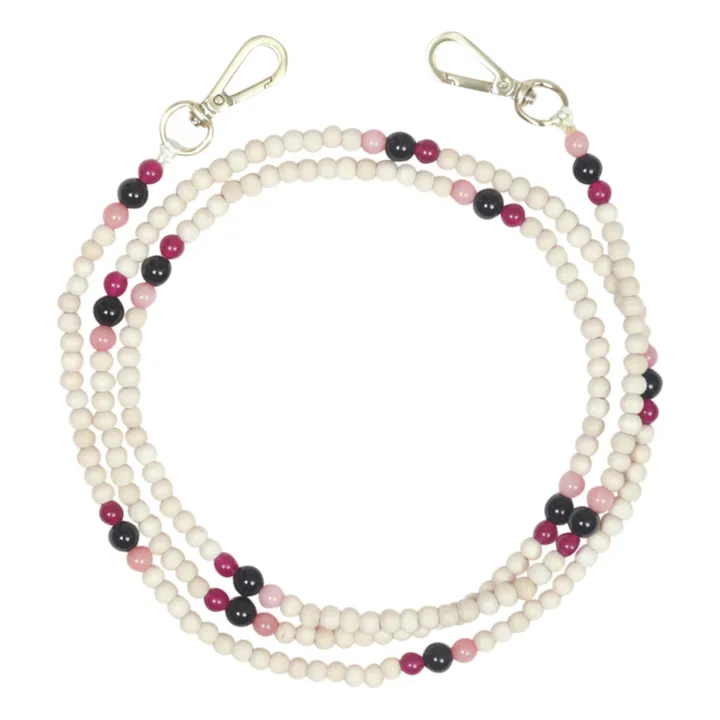 Louvini Cordon perle de bois Arielle | Magenta