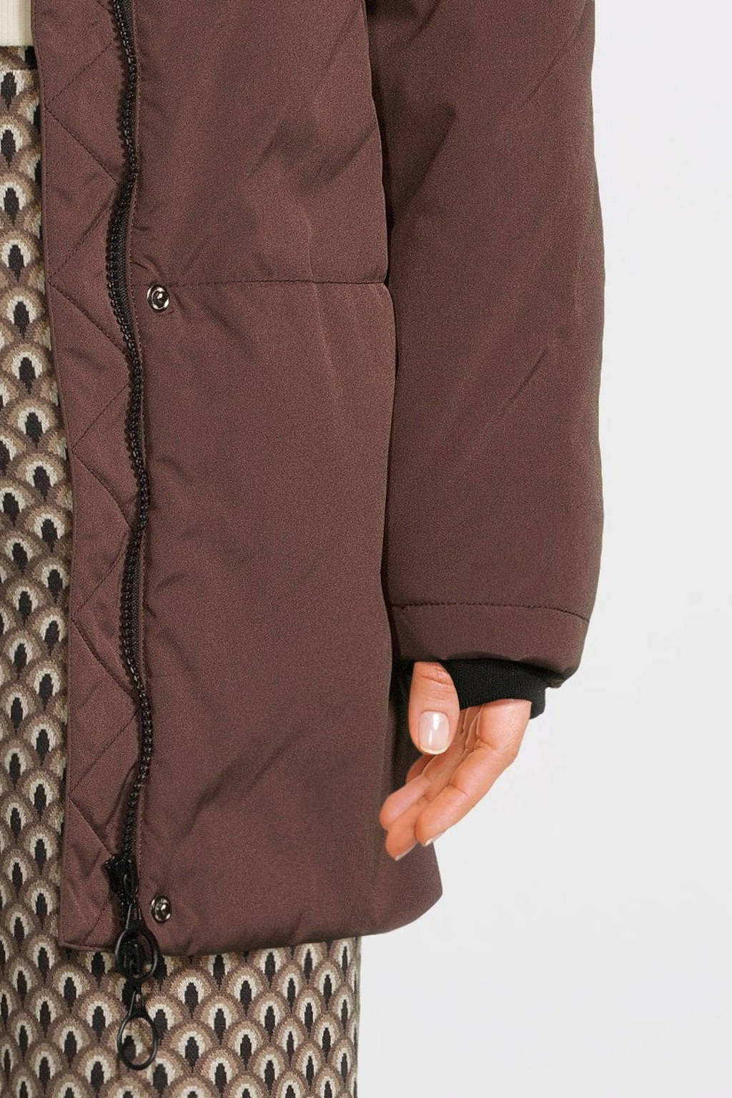 LOOXS gewatteerde winterjas hazelnootbruin
