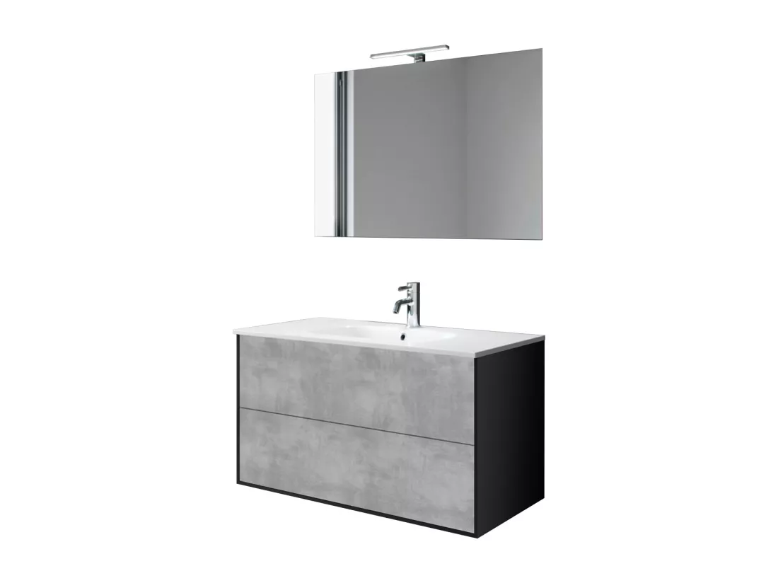 Ensemble de salle de bain 4 pièces IGEA ciment