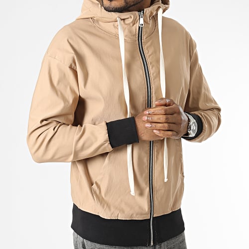 Veste Zippée Capuche Beige