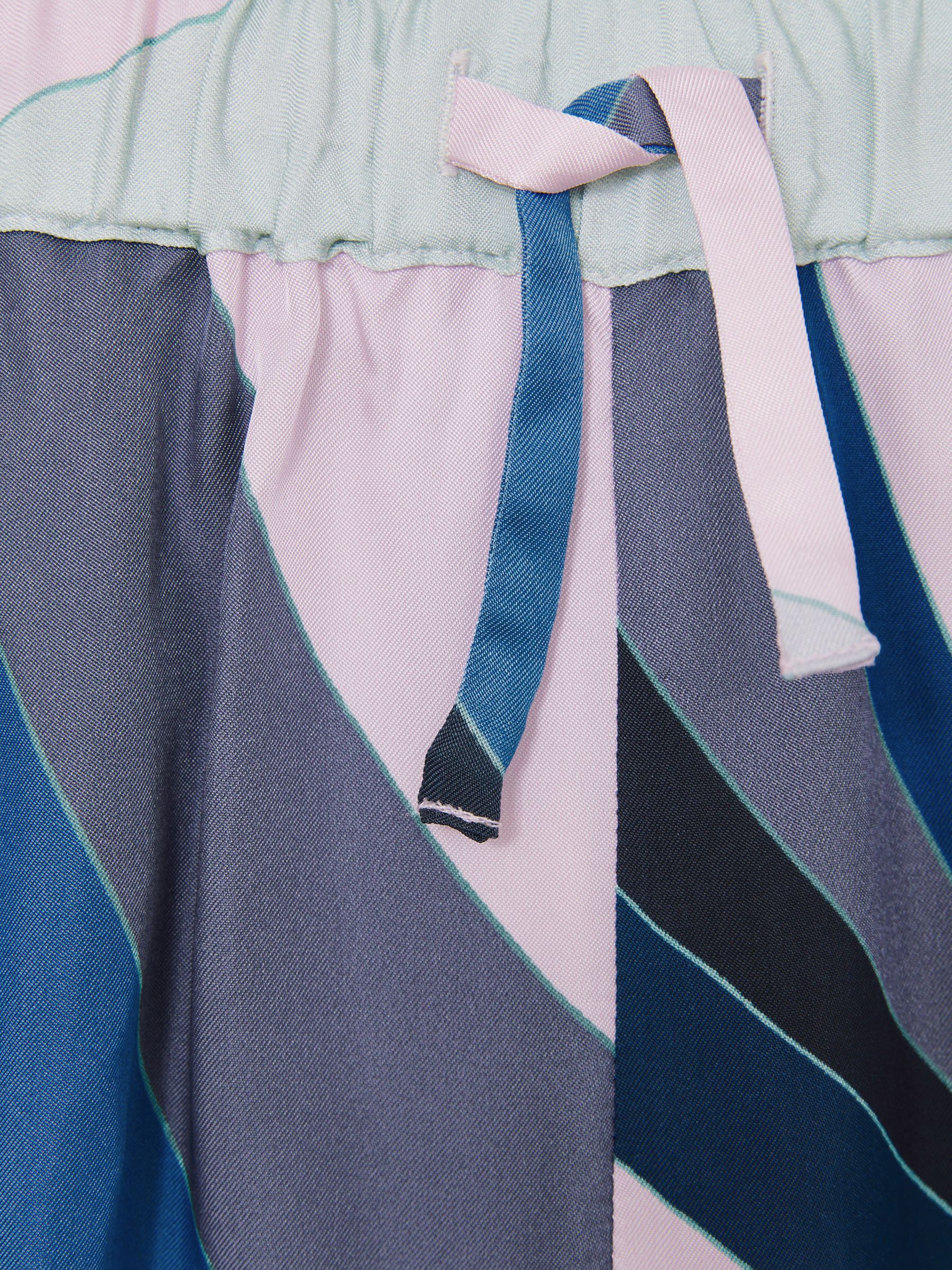 Blauwe print - Reiss Tommi short met print en trekkoord in de taille