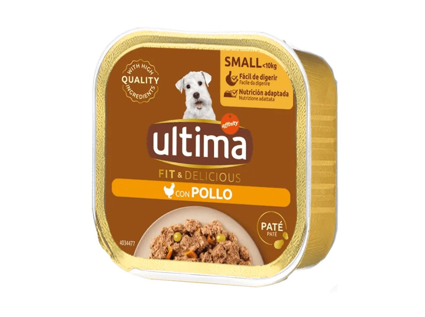 COMIDA HÚMIDA PARA CÃO ULTIMA MINI FIT&DELICIOUS FRANGO 150G