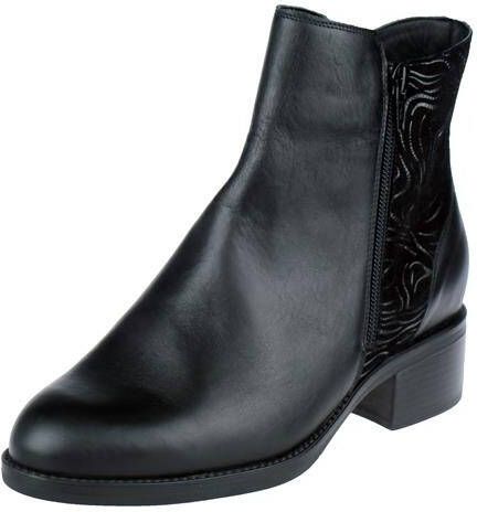 Durea Dames Enkellaars 9739 9359 Zwart Combi Wijdte K