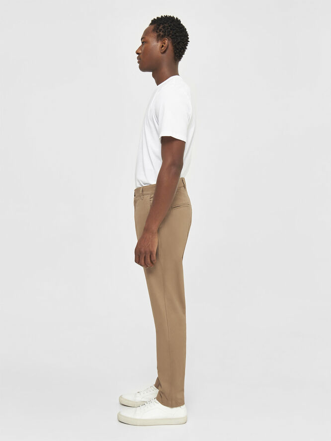 Knowledge Cotton Apparel LUCA slim twill chino pants - GOTS/Vegan Brun