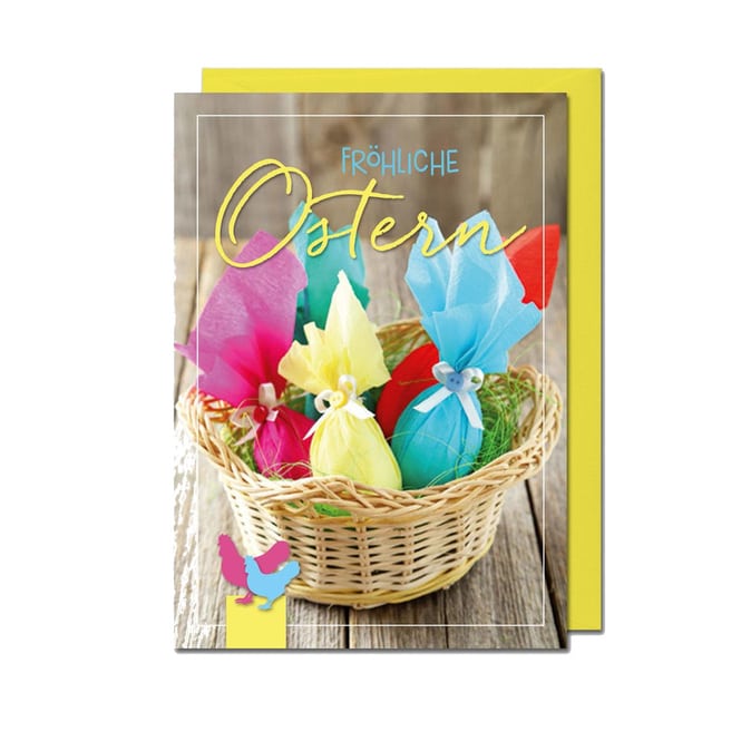 Grußkarte - Fröhliche Ostern - ca. 13 x 17,5 cm